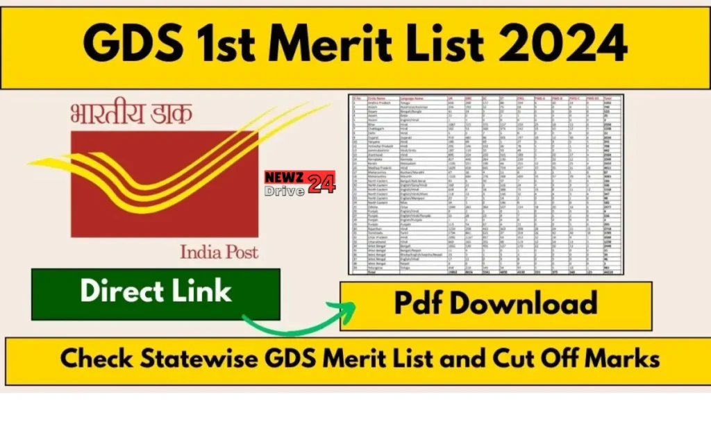 GDS Merit List 2024 State Wise