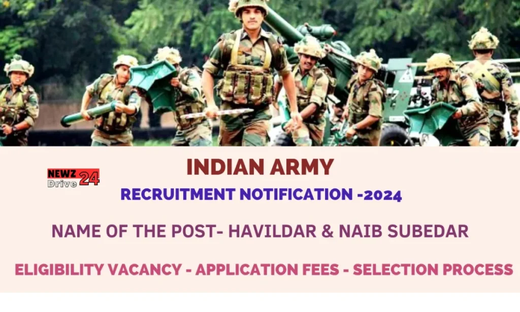 Indian Army Havildar And Naib Subedar Bharti 2024