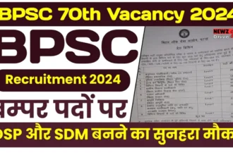 BPSC 70th Vacancy 2024