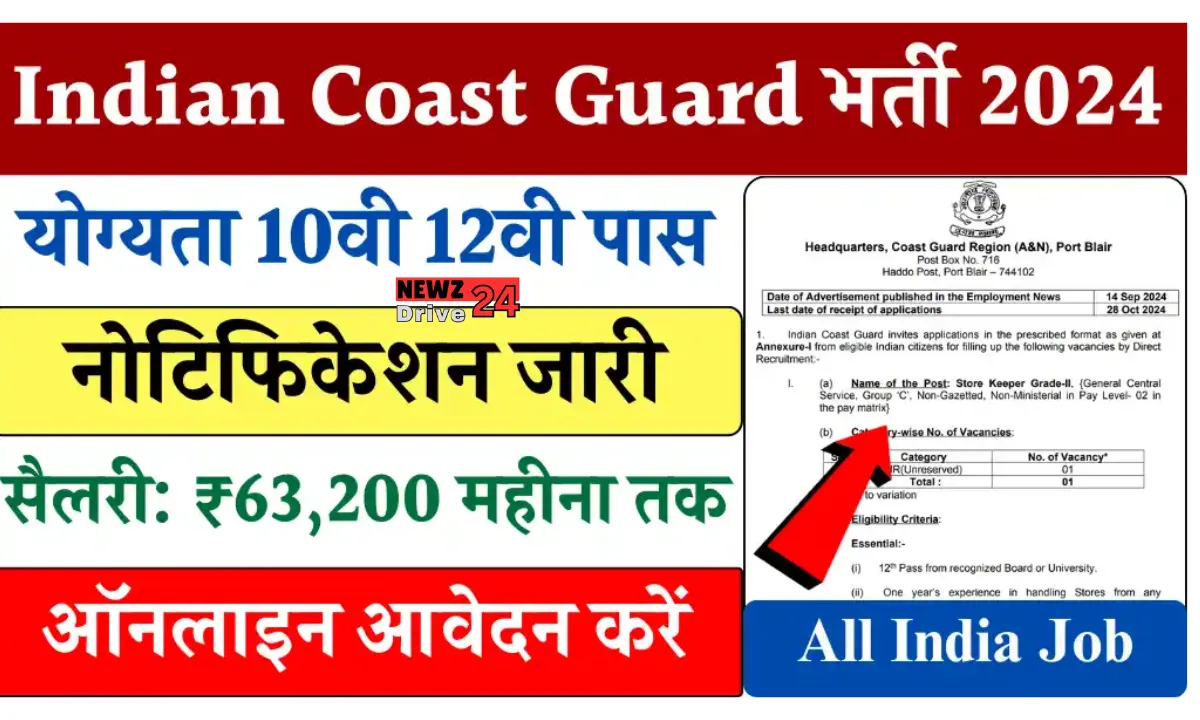 Indian Coast Guard Recruitment 2024